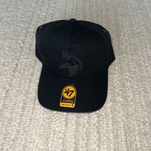 '47 Black Minnesota Vikings Tonal Logo Cap